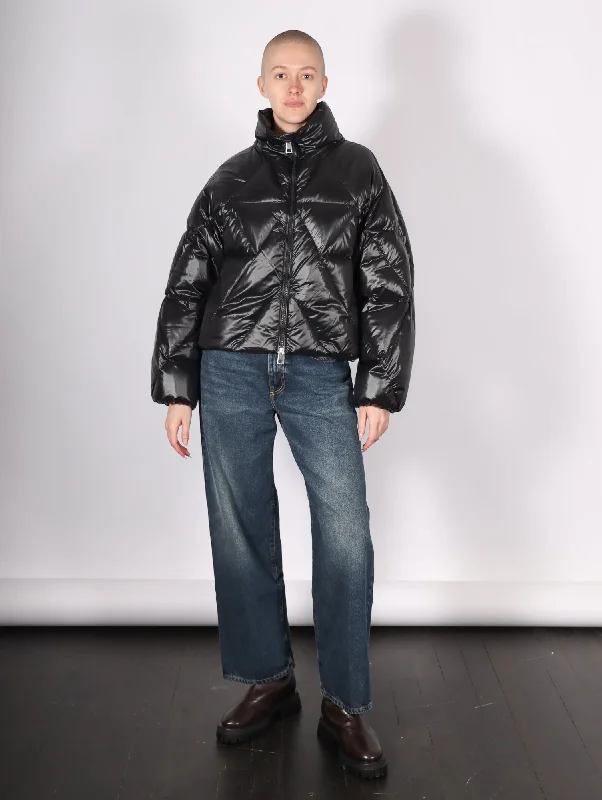 Rock Short Design Rock Short Design Padded Down Jacket in Black by Liviana Conti