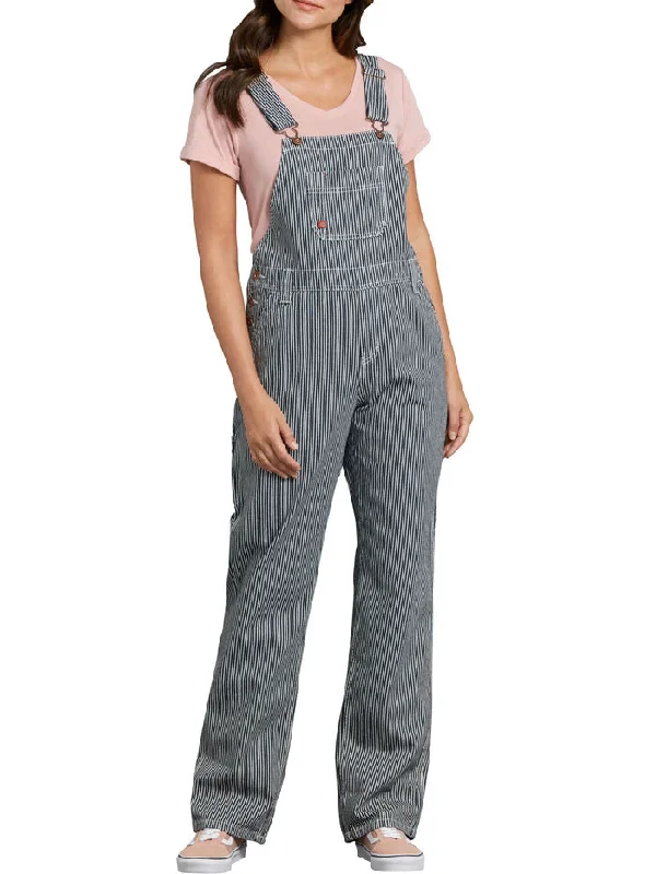 Personalized Embroidery Style Personalized Embroidery Style Dickies FB206RHS Women's Relaxed Fit Bib Overalls Blue White Hickory Stripe Personalized Embroidery Style Personalized Embroidery Style Dickies FB206RHS Women's Relaxed Fit Bib Overalls Blue White Hickory Stripe