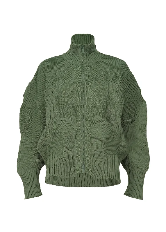 Minimalism Minimalism Kone Kone Zip Up in Misty Green by Issey Miyake