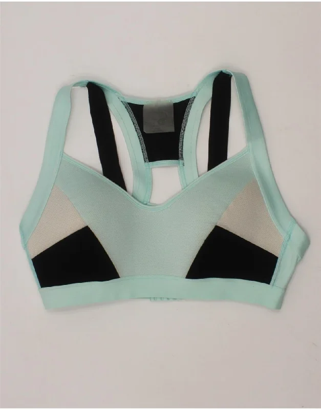 Elegant And Unique Charm Elegant And Unique Charm PUMA Womens Sport Bra Top UK 12 Medium Turquoise Colourblock Polyester Elegant And Unique Charm Elegant And Unique Charm PUMA Womens Sport Bra Top UK 12 Medium Turquoise Colourblock Polyester