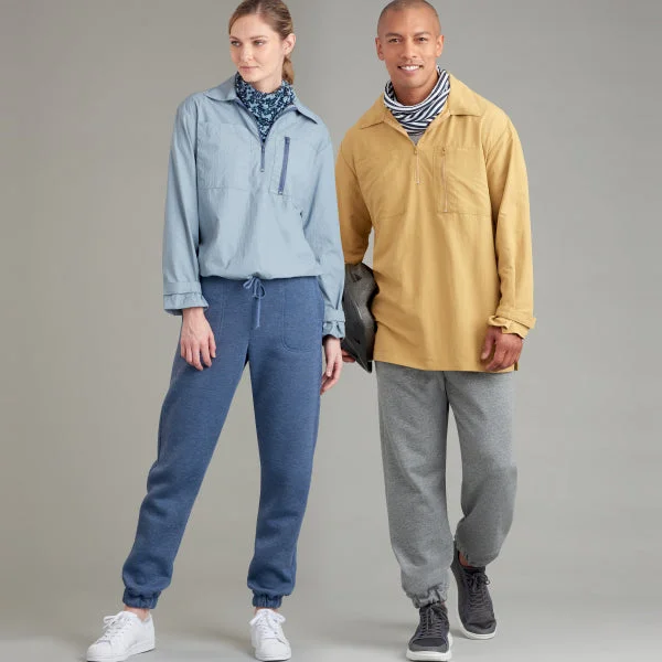 Simple Fashion Style Simple Fashion Style Simplicity Unisex Tops and Trousers S9278