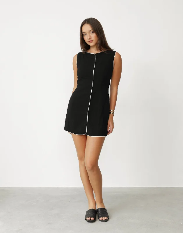 Personalized Street Style Personalized Street Style Asta Mini Dress (Black/White)