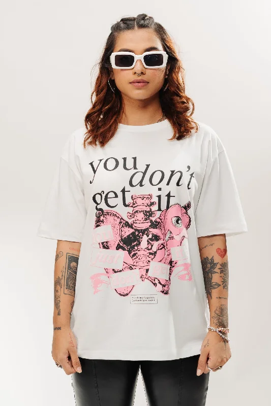 Rock Street Items Rock Street Items White Dilemma Oversized Tees