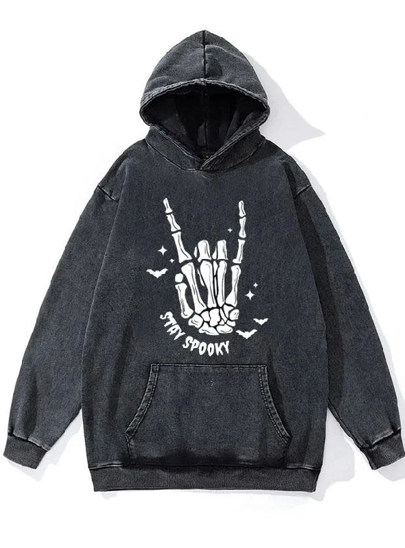 Personalized Denim Style Personalized Denim Style Stay Spooky WASHED GYM HOODIE