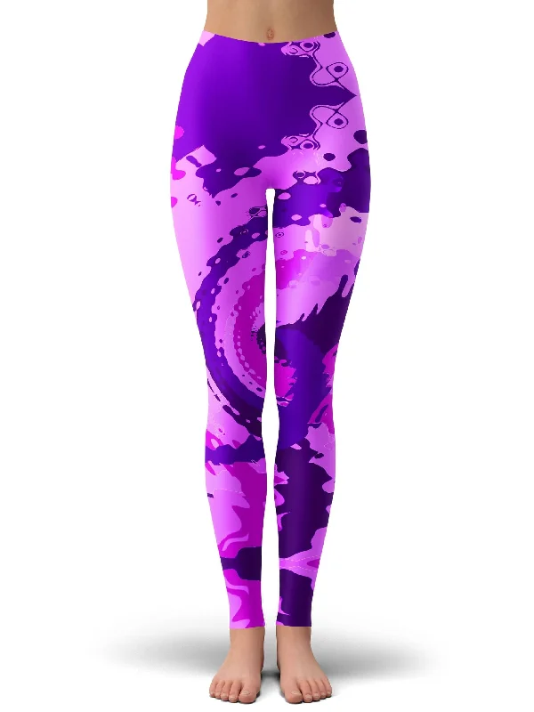 Casual Cartoon Style Casual Cartoon Style Purple Haze Leggings