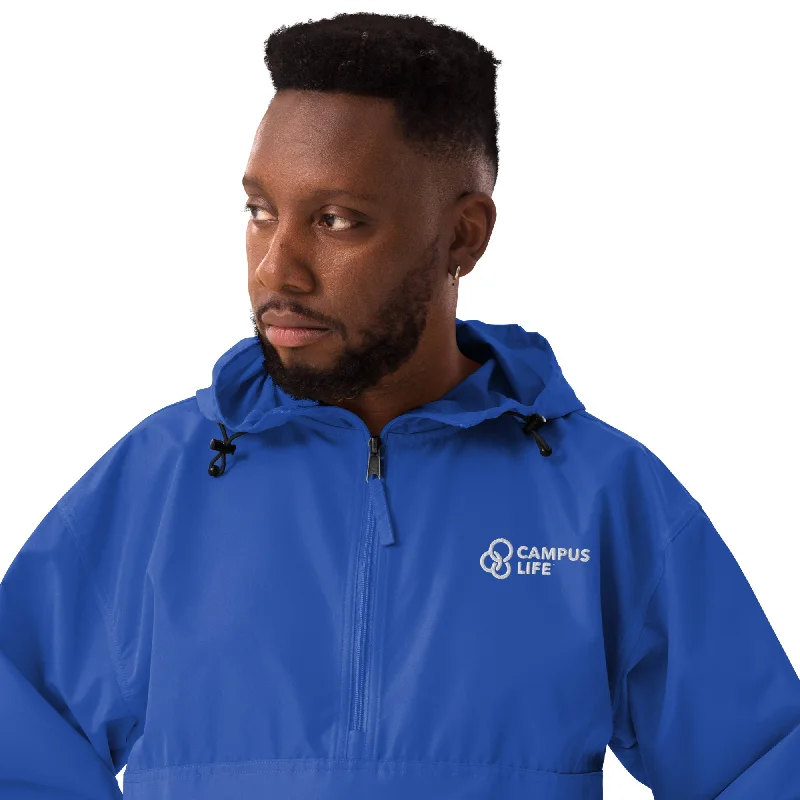 Bold Luxe Style Bold Luxe Style Campus Life Embroidered Champion Packable Jacket