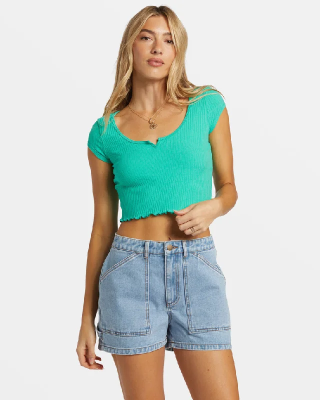 Effortless Vintage Look Effortless Vintage Look Billabong Notch Tee-Tropical Green