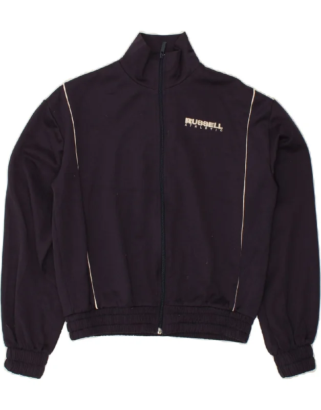Minimalism Minimalism RUSSELL ATHLETIC Womens Tracksuit Top Jacket UK 6 XS Navy Blue Polyester Minimalism Minimalism RUSSELL ATHLETIC Womens Tracksuit Top Jacket UK 6 XS Navy Blue Polyester