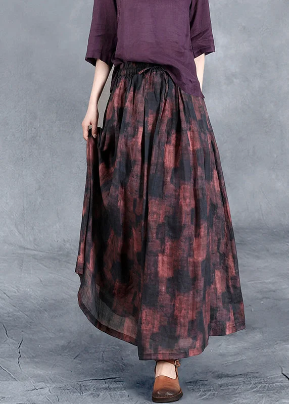 Personalized Heterogeneous Splicing Personalized Heterogeneous Splicing Original Retro Tie Dye Cinched Elastic Waist Linen Skirt Spring Personalized Heterogeneous Splicing Personalized Heterogeneous Splicing Original Retro Tie Dye Cinched Elastic Waist Linen Skirt Spring