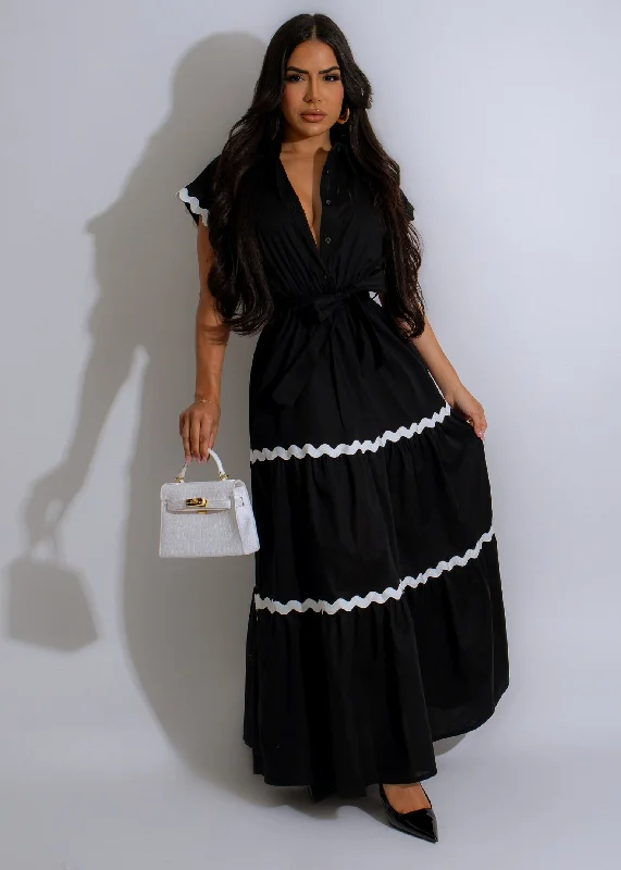 Simple Classic Style Simple Classic Style Enjoyable Maxi Dress Black