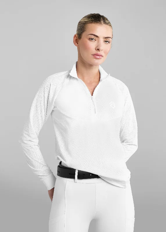 Romantic Lightness Romantic Lightness White Long Sleeve Mesh Shirt