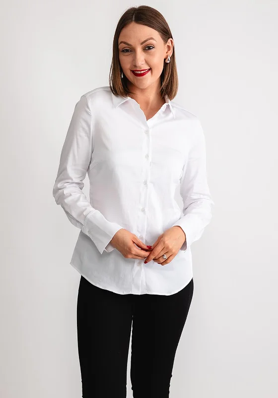Personalized Layout Personalized Layout OUI Tailored Long Sleeves Blouse, White