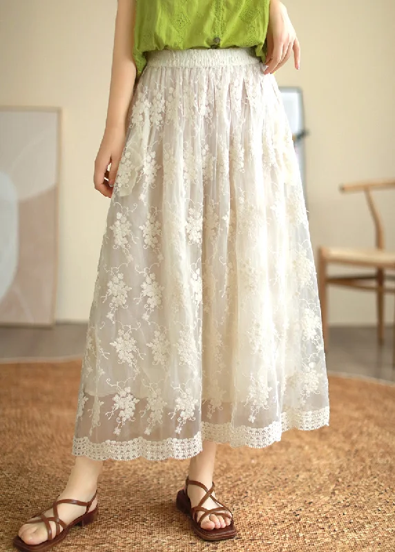 Comfortable Outfits Comfortable Outfits Cute White Embroidered Floral Lace Patchwork Tulle Pleated Skirt Summer Comfortable Outfits Comfortable Outfits Cute White Embroidered Floral Lace Patchwork Tulle Pleated Skirt Summer