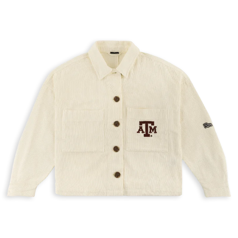 Romantic Exquisite Style Romantic Exquisite Style Texas A&M Cropped Corded Jacket