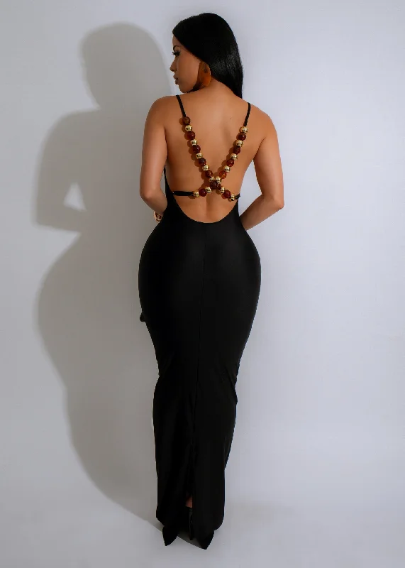 Personalized Three-Dimensional Design Personalized Three-Dimensional Design Sunset Sparkle Maxi Dress Black Personalized Three-Dimensional Design Personalized Three-Dimensional Design Sunset Sparkle Maxi Dress Black