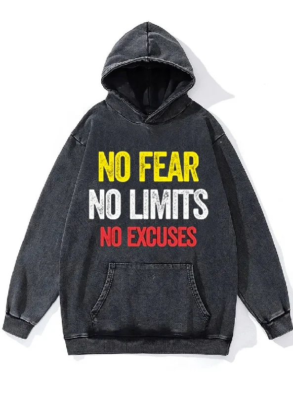 Cool Retro Streetwear Cool Retro Streetwear No Fear Washed Gym Hoodie