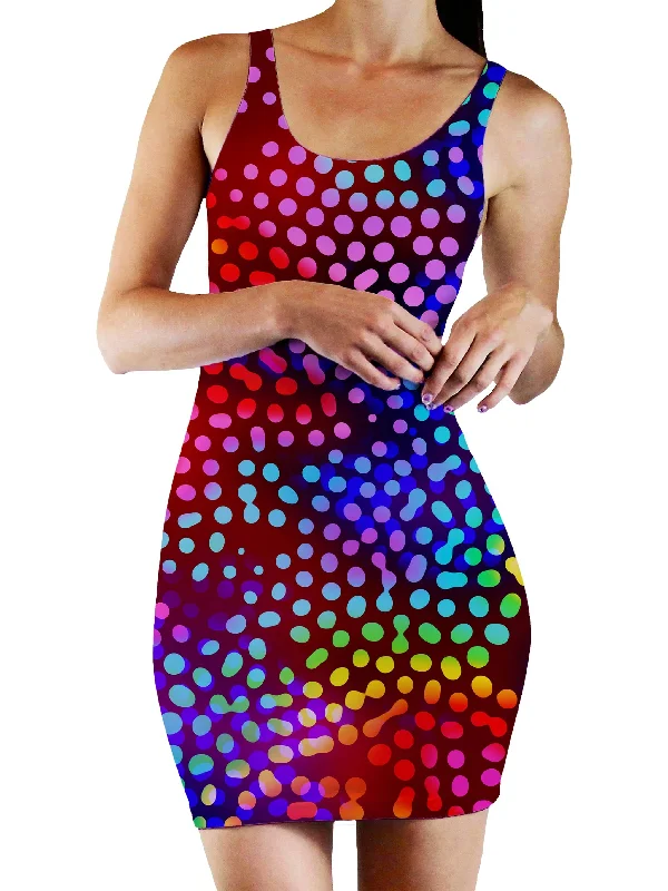 Casual Matching Style Casual Matching Style Solar Dots Bodycon Mini Dress