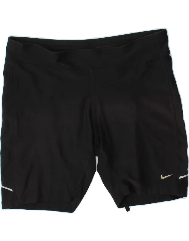 Casual Cartoon Style Casual Cartoon Style NIKE Womens Dri Fit Sport Shorts UK 14 Large  Black