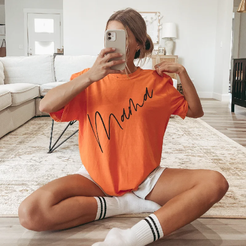 Retro Wear Trend Retro Wear Trend Mama Diagonal • Burnt Orange Dyed Tee