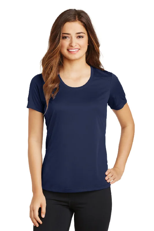 Elegant Long Skirt Style Elegant Long Skirt Style Sport-Tek Womens Elevate Moisture Wicking Short Sleeve Scoop Neck T-Shirt - True Navy Blue - Closeout