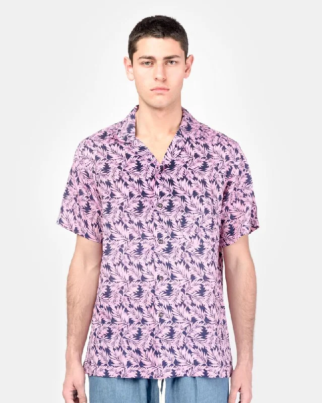 Cozy Wear Cozy Wear Camp Shirt in Pink Linen Floral