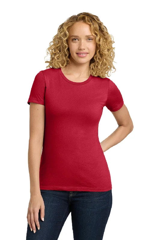 Casual Summer Style Casual Summer Style Next Level Womens Boyfriend Fine Jersey Short Sleeve Crewneck T-Shirt - Red