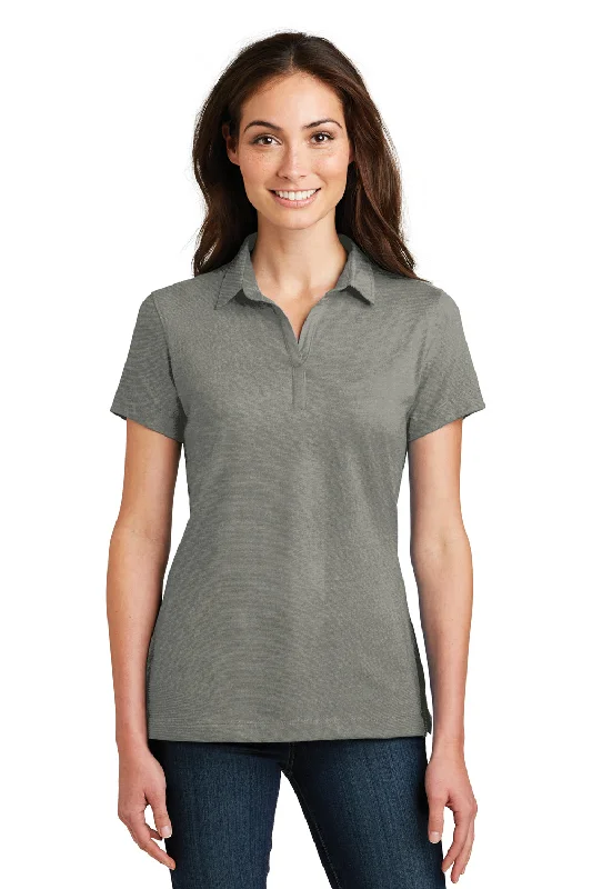Casual Comfort Casual Comfort Port Authority Womens Meridian Short Sleeve Polo Shirt - Monument Grey - Closeout Casual Comfort Casual Comfort Port Authority Womens Meridian Short Sleeve Polo Shirt - Monument Grey - Closeout