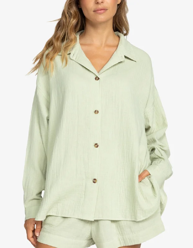 Personalized Independent Style Personalized Independent Style Morning Time Laurel Green Long Sleeve Buttondown Shirt Personalized Independent Style Personalized Independent Style Morning Time Laurel Green Long Sleeve Buttondown Shirt