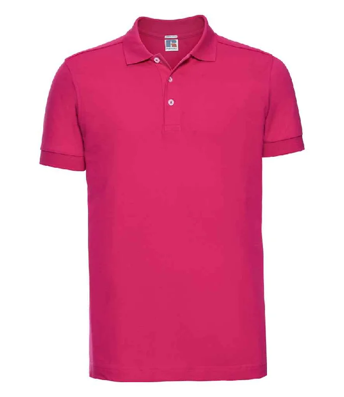 Simple Design Sense Simple Design Sense Russell Stretch Piqué Polo Shirt | Fuchsia