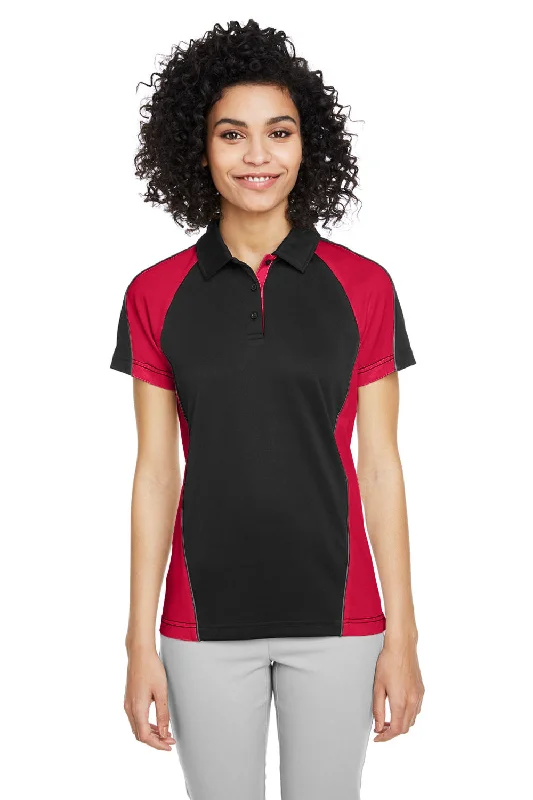 Street Casual Chic Street Casual Chic Harriton Womens Advantage Performance Moisture Wicking Colorblock Short Sleeve Polo Shirt - Black/Red Street Casual Chic Street Casual Chic Harriton Womens Advantage Performance Moisture Wicking Colorblock Short Sleeve Polo Shirt - Black/Red
