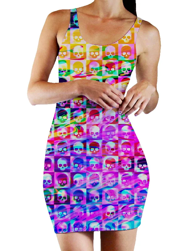Casual Casual Style Casual Casual Style Skull Fam Purple Bodycon Mini Dress