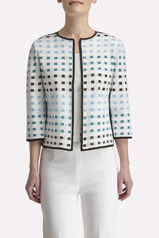 Elegant Feminine Style Elegant Feminine Style Bold Check Jacket