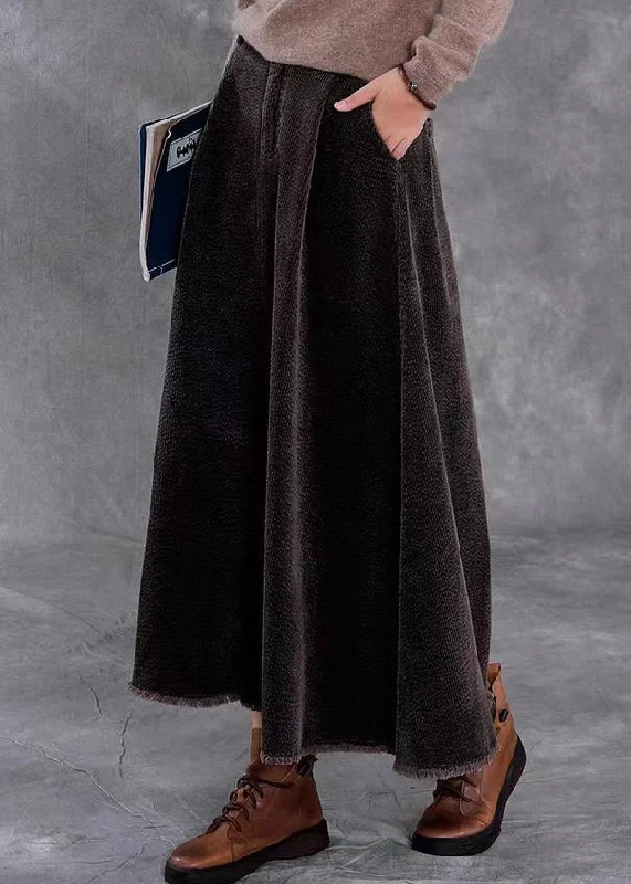 Simple Fresh Feeling Simple Fresh Feeling Vintage Black Pockets Elastic Waist Corduroy Skirts Spring Simple Fresh Feeling Simple Fresh Feeling Vintage Black Pockets Elastic Waist Corduroy Skirts Spring