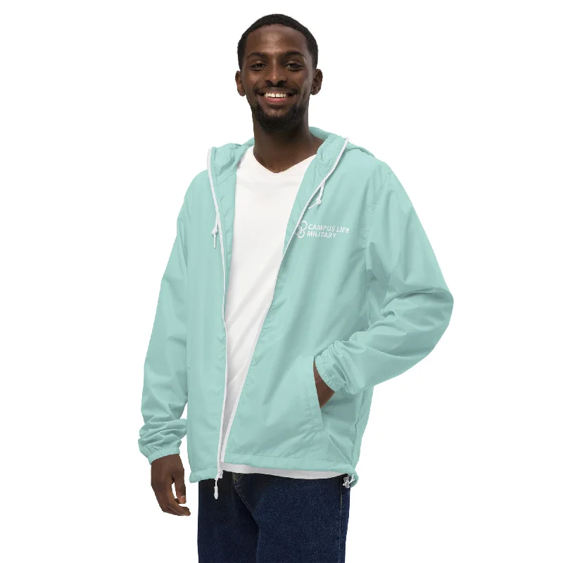 Aqua/White Zipper