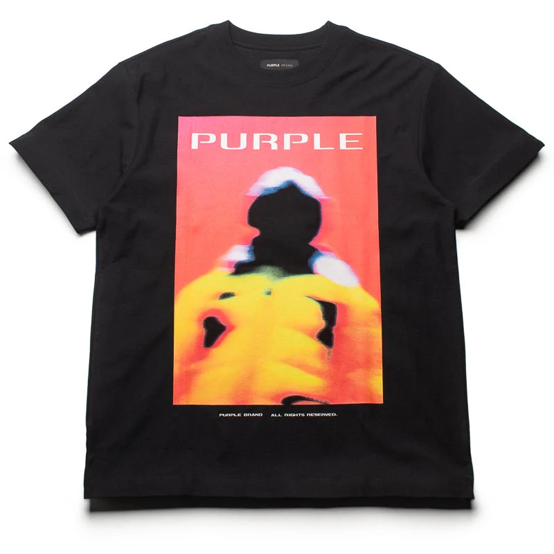 Romantic Exquisite Style Romantic Exquisite Style Purple Brand Focus Tee - Black