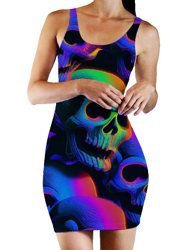 Personalized Contrast Design Personalized Contrast Design Psychedelic Nightmare Bodycon Mini Dress Personalized Contrast Design Personalized Contrast Design Psychedelic Nightmare Bodycon Mini Dress