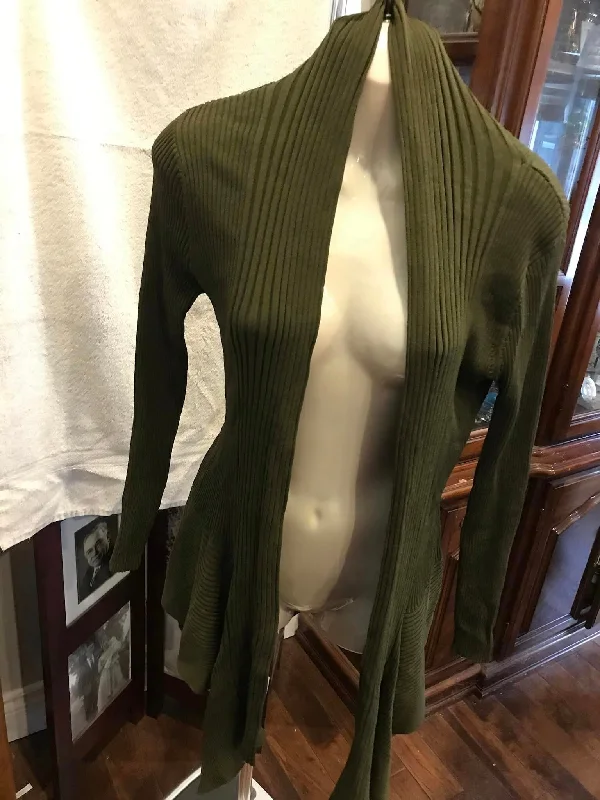 Elegant And Generous Elegant And Generous Olive Green Medium Cardigan - GU