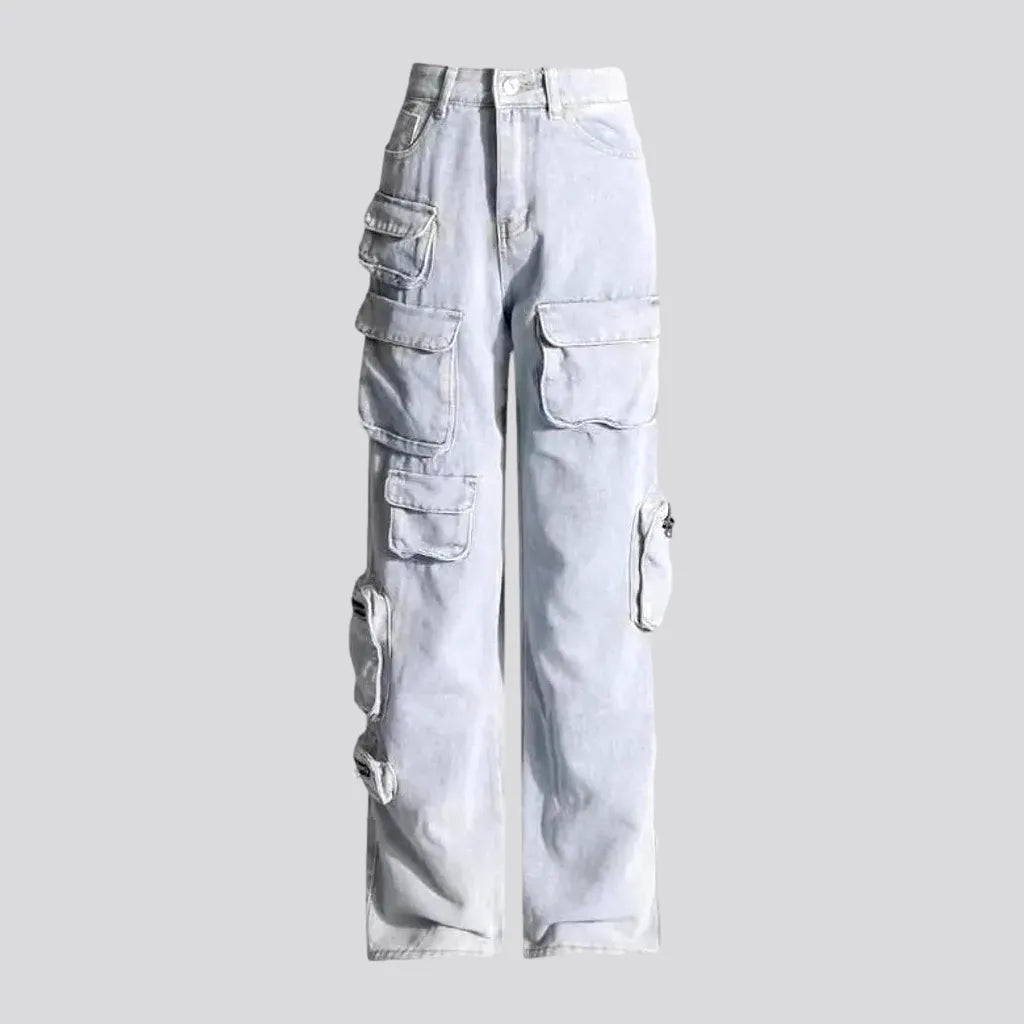 Romantic Fresh Style Romantic Fresh Style 90s style light fabric women's jeans