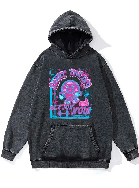 Elegant Slim Style Elegant Slim Style start taking action now Washed Gym Hoodie