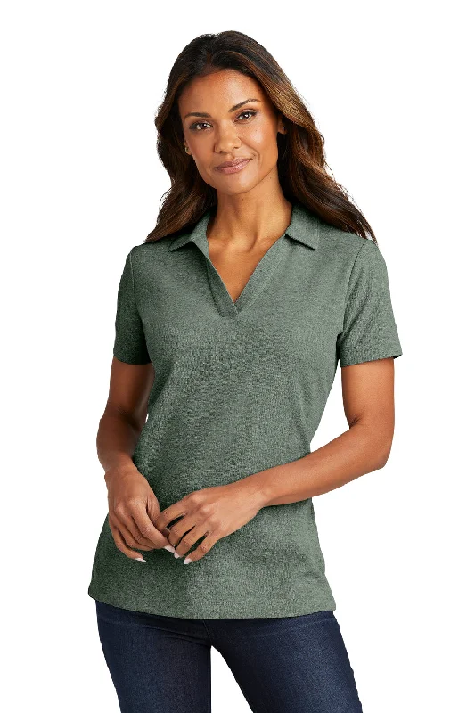 Cool Retro Streetwear Cool Retro Streetwear Port Authority Womens C-FREE Pique Short Sleeve Polo Shirt - Heather Dark Green Cool Retro Streetwear Cool Retro Streetwear Port Authority Womens C-FREE Pique Short Sleeve Polo Shirt - Heather Dark Green