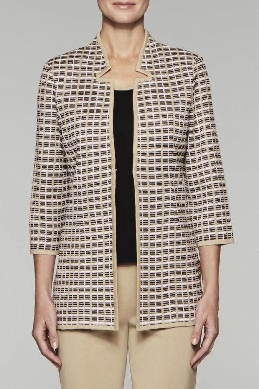 Romantic Snowflake Design Romantic Snowflake Design Textured V-Neck Jacket