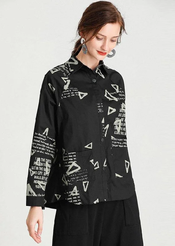 Simple Fashion Simple Fashion Plus Size Black PeterPan Collar Pockets Fall Cotton Shirt Tops Long Sleeve Simple Fashion Simple Fashion Plus Size Black PeterPan Collar Pockets Fall Cotton Shirt Tops Long Sleeve