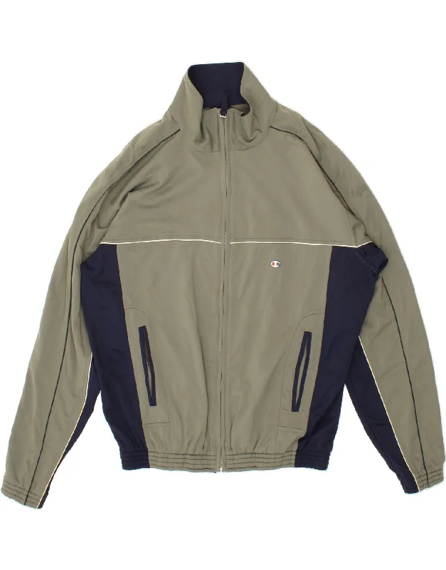 Personalized Heterogeneous Splicing Personalized Heterogeneous Splicing CHAMPION Womens Tracksuit Top Jacket UK 16 Large Khaki Colourblock Personalized Heterogeneous Splicing Personalized Heterogeneous Splicing CHAMPION Womens Tracksuit Top Jacket UK 16 Large Khaki Colourblock