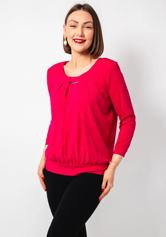 Personalized Design Jacket Personalized Design Jacket Leon Collection Banded Hem Jersey Top, Cerise Pink Personalized Design Jacket Personalized Design Jacket Leon Collection Banded Hem Jersey Top, Cerise Pink