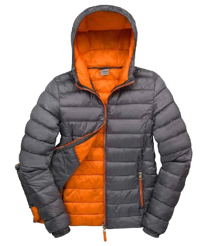 Elegant And Simple Elegant And Simple Result Urban Ladies Snow Bird Padded Jacket | Grey/Orange Elegant And Simple Elegant And Simple Result Urban Ladies Snow Bird Padded Jacket | Grey/Orange