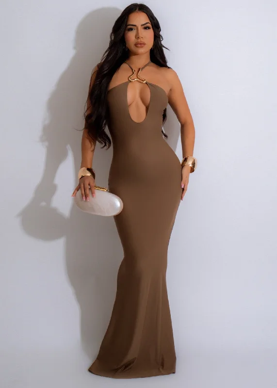 Rock Street Items Rock Street Items Minimalist Flow Maxi Dress Brown