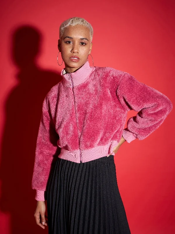 Romantic Princess Skirt Romantic Princess Skirt Women Pink Fur High Neck Crop Bomber Jacket Romantic Princess Skirt Romantic Princess Skirt Women Pink Fur High Neck Crop Bomber Jacket