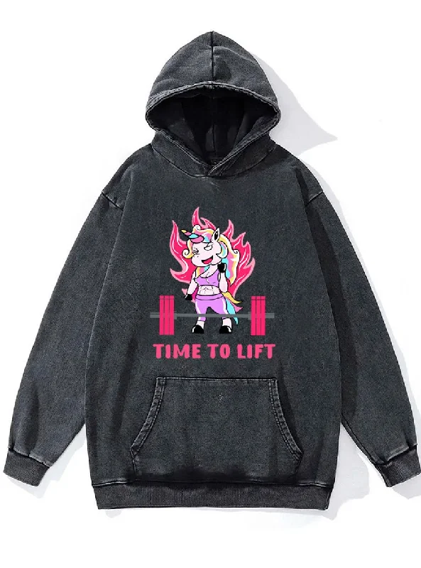Unique Personality Unique Personality time to lift Washed Gym Hoodie