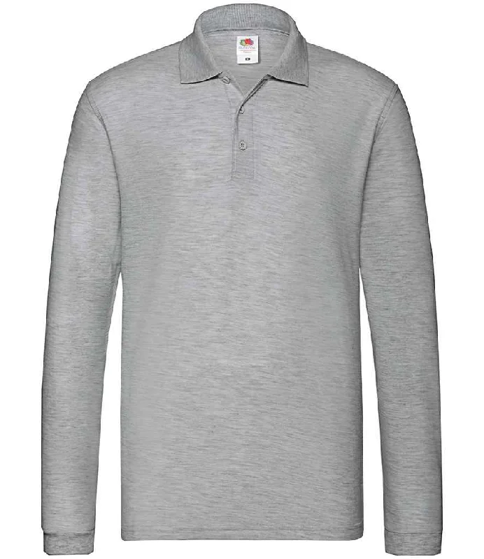 Casual Matching Style Casual Matching Style Fruit of the Loom Premium Long Sleeve Cotton Piqué Polo Shirt | Athletic Heather Casual Matching Style Casual Matching Style Fruit of the Loom Premium Long Sleeve Cotton Piqué Polo Shirt | Athletic Heather