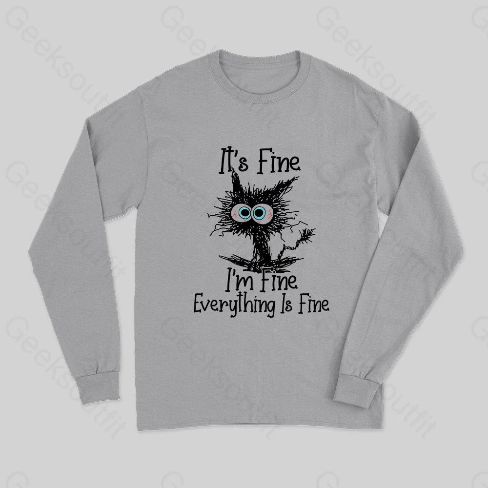 Soft Vintage Streetwear Soft Vintage Streetwear I'm Fine Long Sleeve T-Shirt